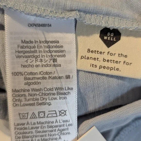 NWT Madewell Gray Blue Tee Shirt, Size 4X - Picture 5 of 9